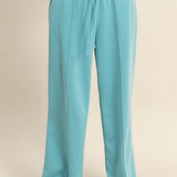 LET'S GET COZY LOUNGE PANTS - CHESTNUT OR SKY BLUE