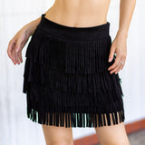ONLINE EXCLUSIVE: BRING THE DRAMA SUEDE FRINGE MINI SKIRT