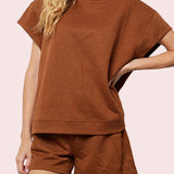 LOOK AGAIN TEXTURED SHORTS - RUST OR OLIVE