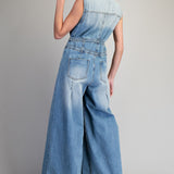 OFF WE GO SNOW WASHED DENIM JUMPSUIT