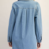 CASUALLY YOURS DENIM MINI DRESS