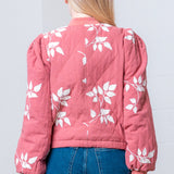 CABIN COZY EMBROIDERD QUILTED JACKET