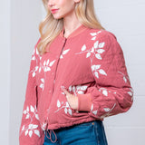 CABIN COZY EMBROIDERD QUILTED JACKET