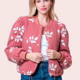 CABIN COZY EMBROIDERD QUILTED JACKET