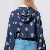 STATEMENT MAKER HOODED EMBROIDERED JACKET