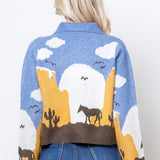 MANE ATTRACTION KNIT CARDIGAN SWEATER - PINK OR BLUE