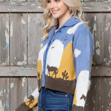 MANE ATTRACTION KNIT CARDIGAN SWEATER - PINK OR BLUE