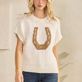 THE DUCHESS IVORY HORSESHOE SWEATER