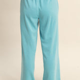 LET'S GET COZY LOUNGE PANTS - CHESTNUT OR SKY BLUE