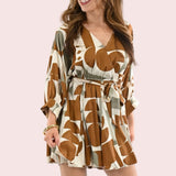 FIFTH AVENUE STROLL GEOMETRIC PATTERN MINI DRESS