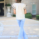 ONLINE EXCLUSIVE: SOCIAL SWEETNESS COTTON EMBROIDERED BLOUSE