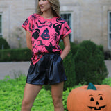 QUEEN OF SPARKLES: HOT PINK HALLOWEEN ICON TEE