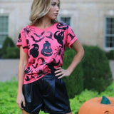 QUEEN OF SPARKLES: HOT PINK HALLOWEEN ICON TEE