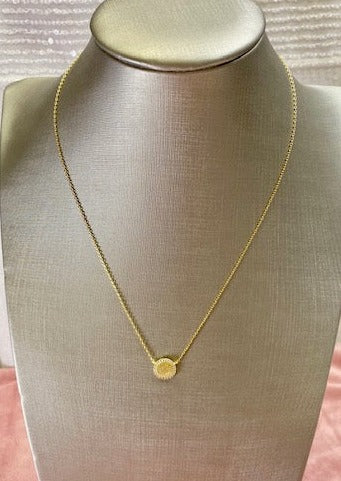 MUSTARD SEED:  CIRCLE LAYERING NECKLACE - GOLD OR SILVER