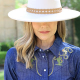 WESTERN SKIES EMBROIDERED SHIFT DRESS