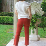 KUT FROM THE KLOTH: KELSEY HIGH RISE ANKLE FLARE PAPRIKA
