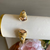CHRISTINA GOLD BANGLE STONE BRACELET - ASSORTED COLORS