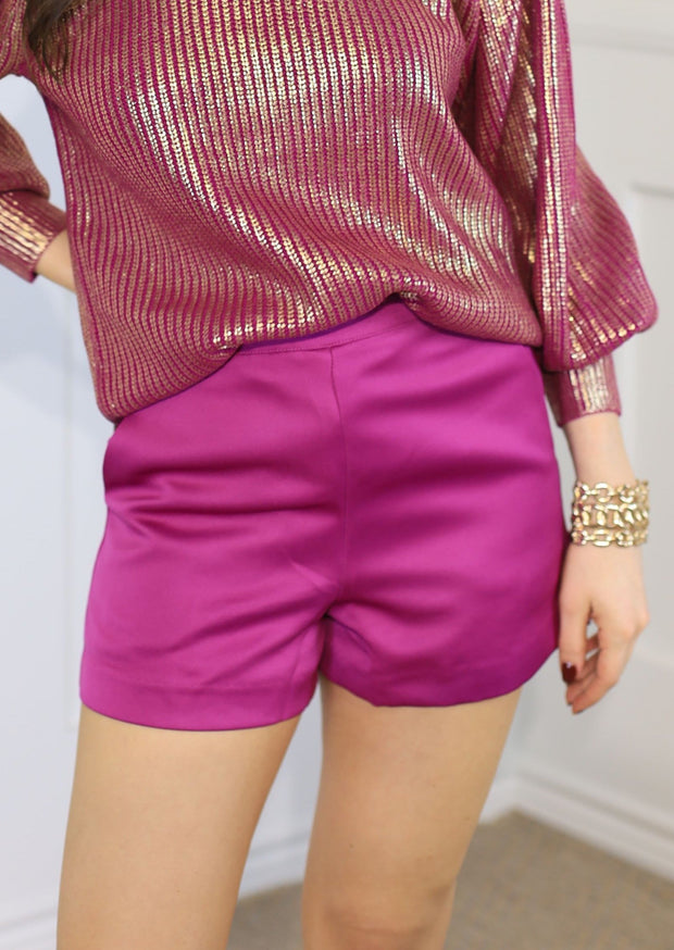 SO ICONIC GLAM DRESS SHORTS - BLACK OR HOT PINK