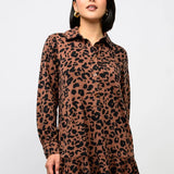 UNCLE FRANK: LEOPARD KNIT SHIRT DRESS