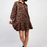 UNCLE FRANK: LEOPARD KNIT SHIRT DRESS