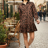 UNCLE FRANK: LEOPARD KNIT SHIRT DRESS