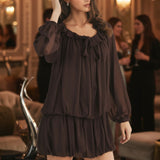 DOUBLE TROUBLE BUBBLE TIERED DRESS