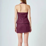 ONLINE EXCLUSIVE: SEASONED CHICNESS TWEED HALTER VEST