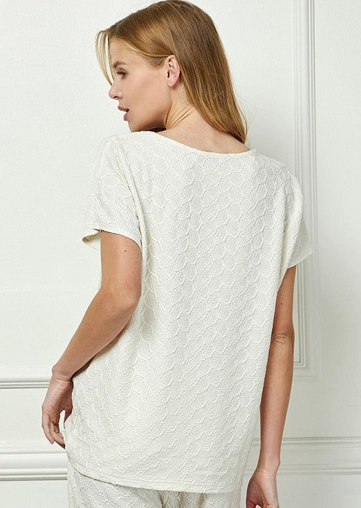 COOL FEELING TEXTURED TOP
