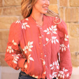 CABIN COZY EMBROIDERD QUILTED JACKET