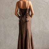 ONLINE EXCLUSIVE: CHAMPAGNE TOAST RUFFLE MAXI DRESS