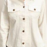 CHASING SUNSETS DENIM FITTED SHIRT - WHITE OR BLACK