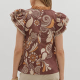 KIND SOUL COTTON PAISLEY PRINT BLOUSE
