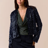 MAKE A TOAST BLACK FLUTTER JACKET