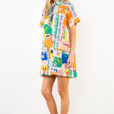 SASSY STATEMENT PATTERN MINI DRESS