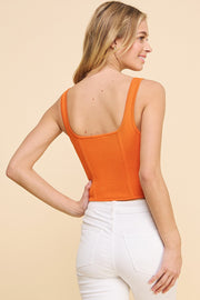 THESE ARE THE DAYS SLEEVELESS CORSET - BLACK, HOT PINK OR ORANGE