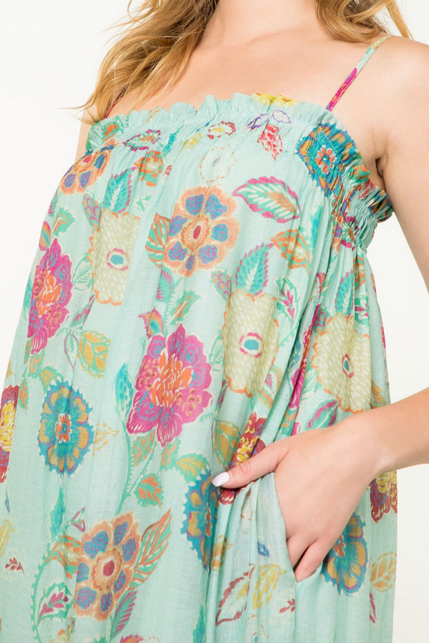 BOHO TRAVELS FLORAL MAXI DRESS