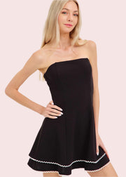 HAPPY MOMENTS BLACK MINI DRESS