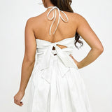 FLOWER BOMB MINI DRESS IN IVORY