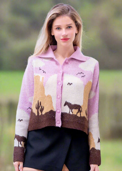 MANE ATTRACTION  KNIT CARDIGAN SWEATER