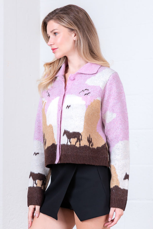 MANE ATTRACTION  KNIT CARDIGAN SWEATER
