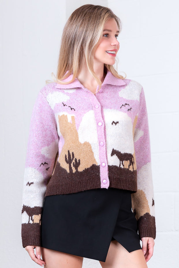 MANE ATTRACTION  KNIT CARDIGAN SWEATER