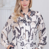 STYLE STATEMENT LONG SLEEVE FLORAL BLOUSE