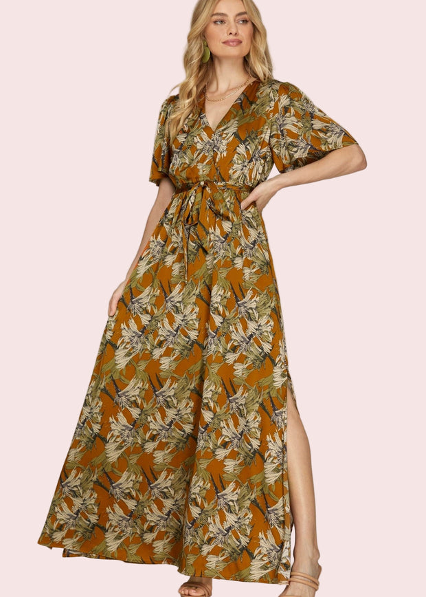 FALL FOR YOU BELL SLEEVE MAXI DRESS