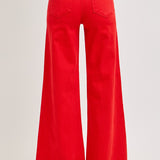 RISEN HIGH RISE WIDE LEG PALAZZO JEANS - FIESTA OR ALMOND