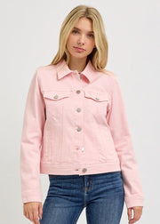 IN THE KNOW PINK VINTAGE WASH JACKET