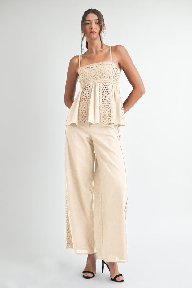 STORY UNTOLD IVORY LACE PANTS