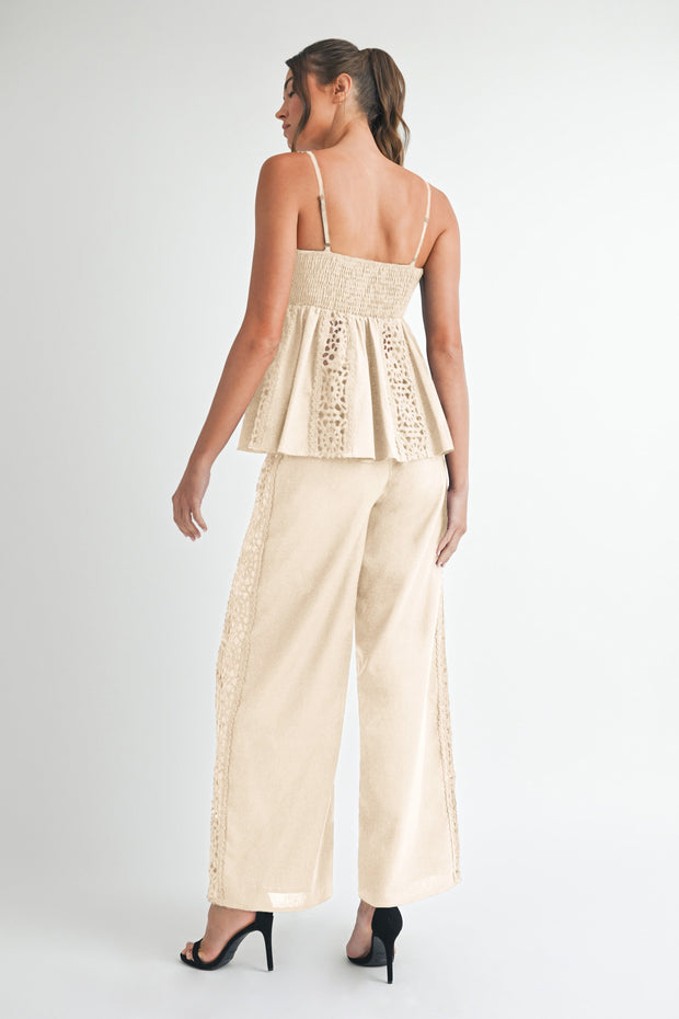 STORY UNTOLD IVORY LACE PANTS