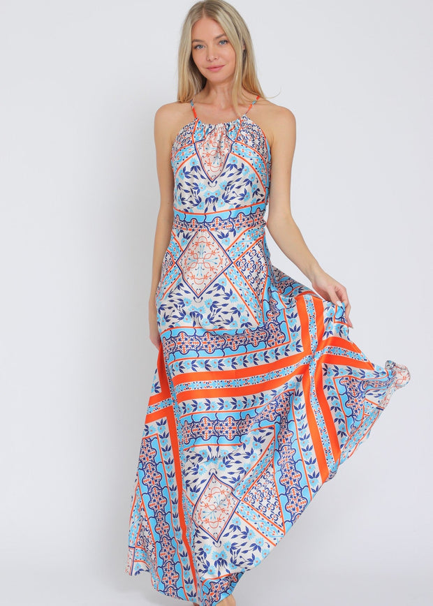 DAWN DREAMING ADJUSTABLE STRAP MAXI DRESS