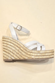 SUMMERTIME DAYS STRAPPY ESPADRILLE WEDGE - IVORY