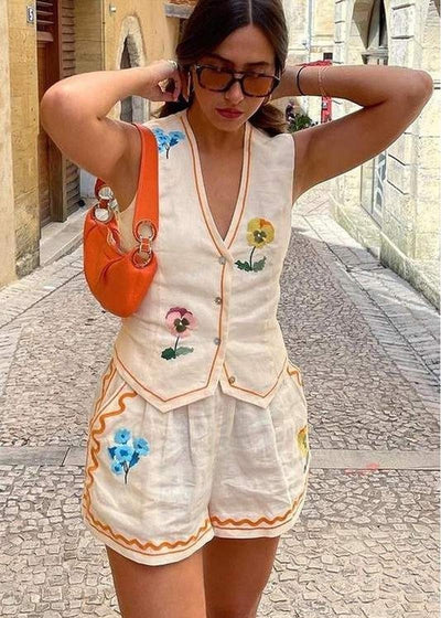 BOHO CHIC EMBROIDERED SET